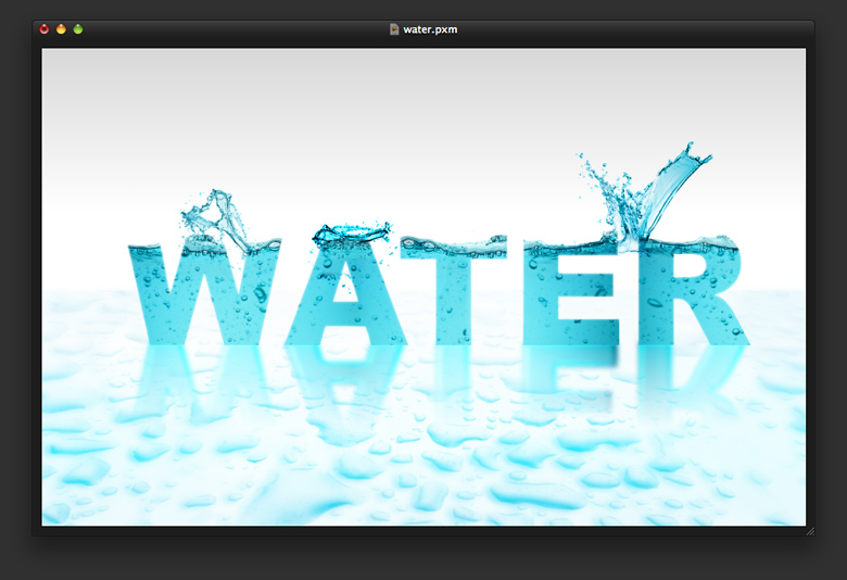 Water Text in Pixelmator