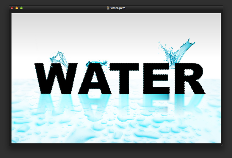 Water Text in Pixelmator