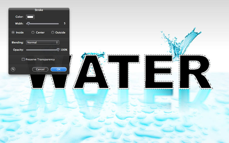 Water Text in Pixelmator