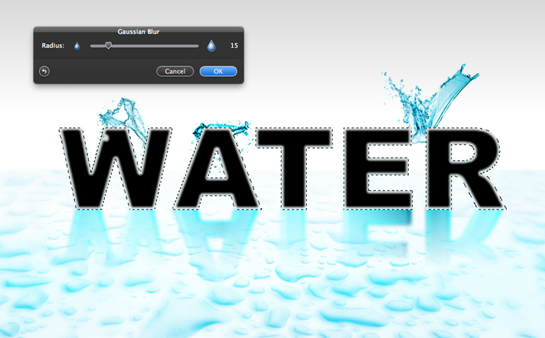 Water Text in Pixelmator