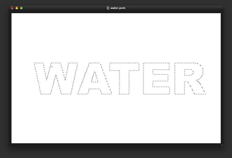 Water Text in Pixelmator