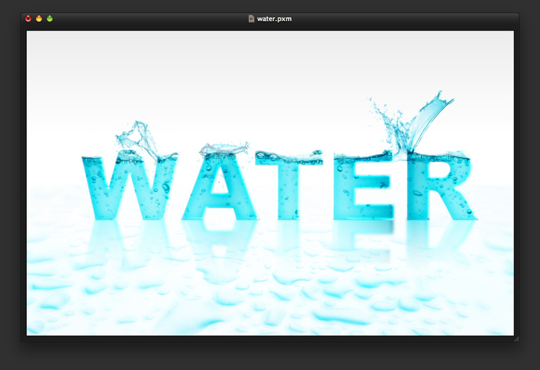 Water Text in Pixelmator