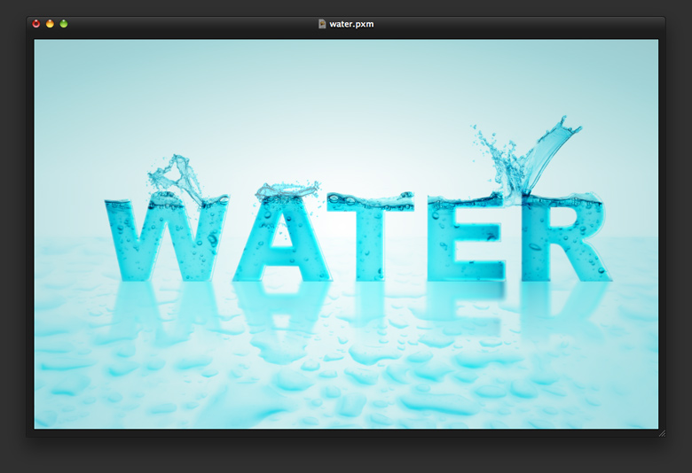 Water Text in Pixelmator