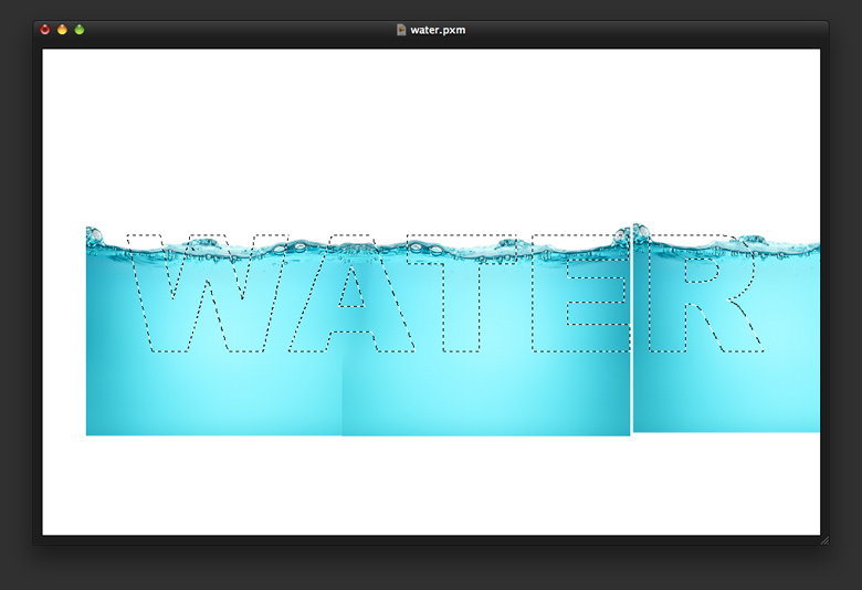 Water Text in Pixelmator