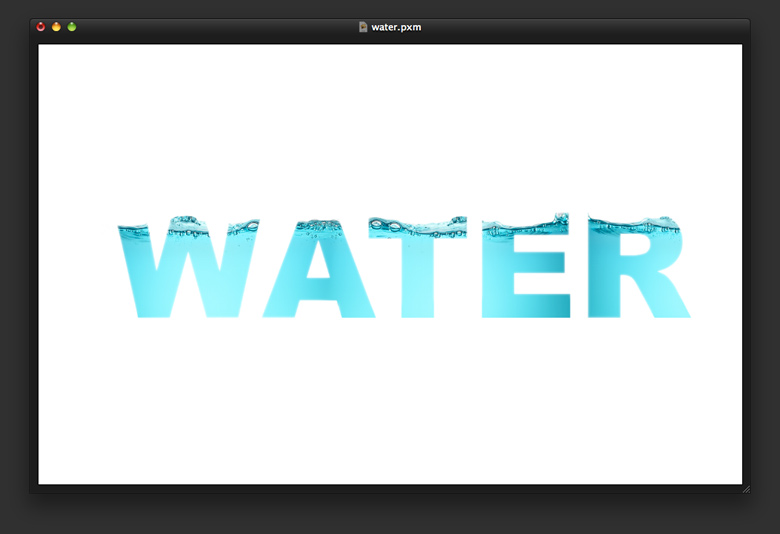 Water Text in Pixelmator