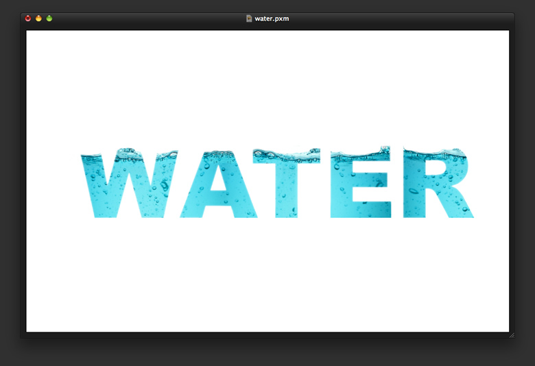 Water Text in Pixelmator