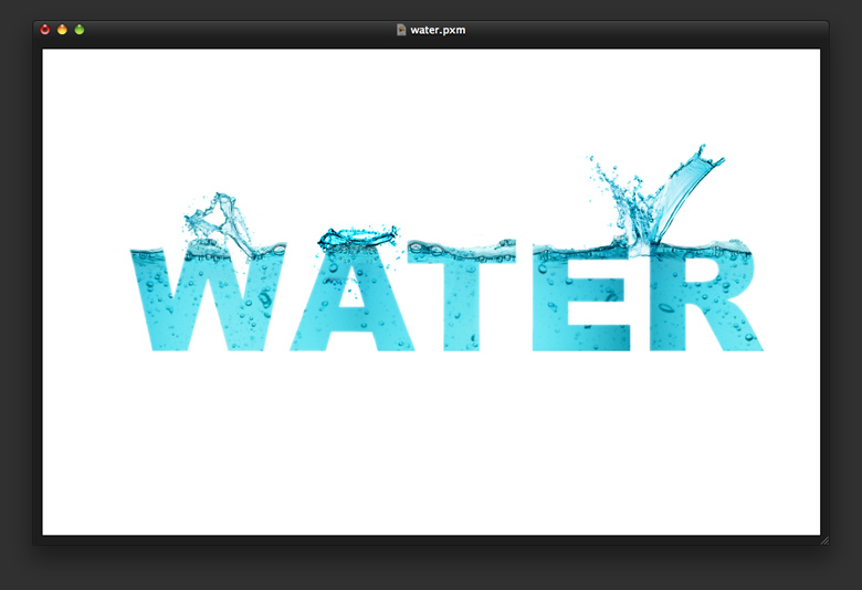 Water Text in Pixelmator