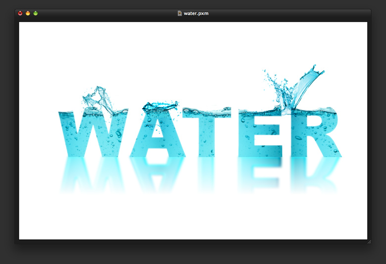 Water Text in Pixelmator