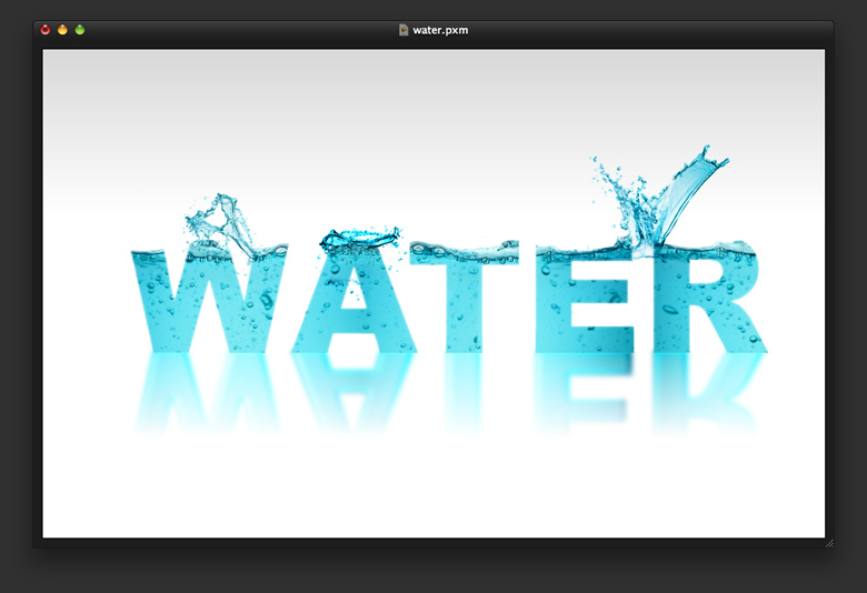 Water Text in Pixelmator