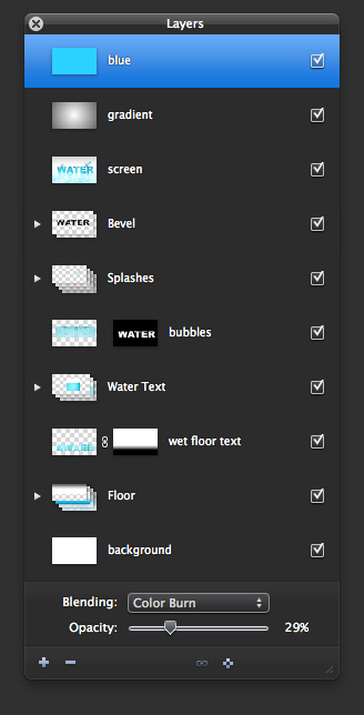 Water Text in Pixelmator