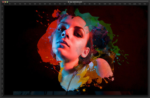 Playing with Watercolor Brushes and Masks in Pixelmator