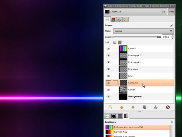 Reader Tutorial: Colorful Light Effect in GIMP