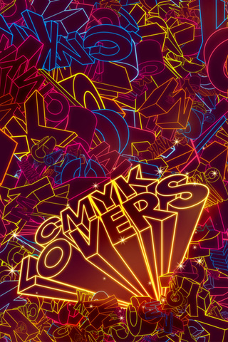 CMYK Lovers iPhone Wallpaper