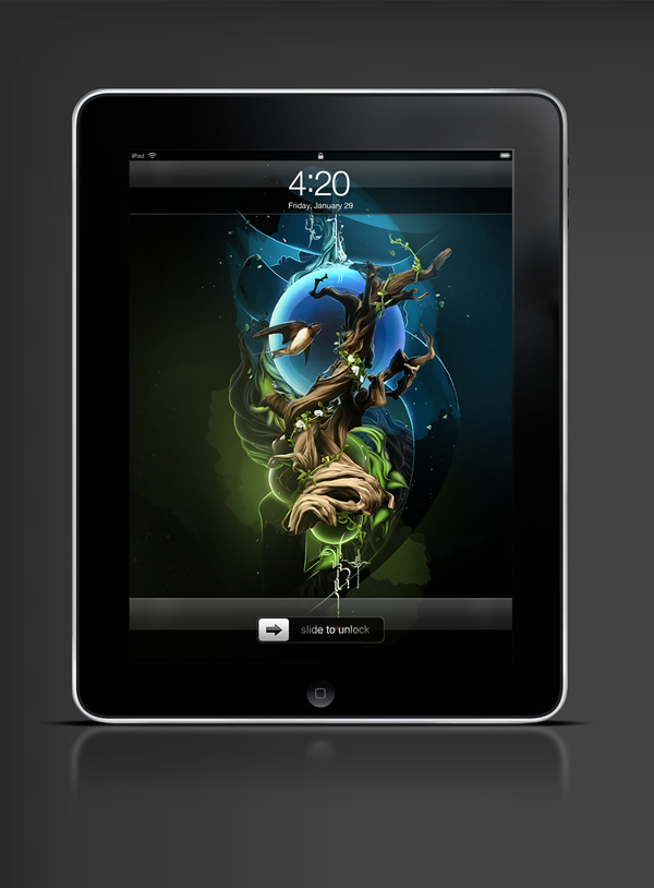 Abduzeedo's iPad wallpaper of the week by Theo Aartsma