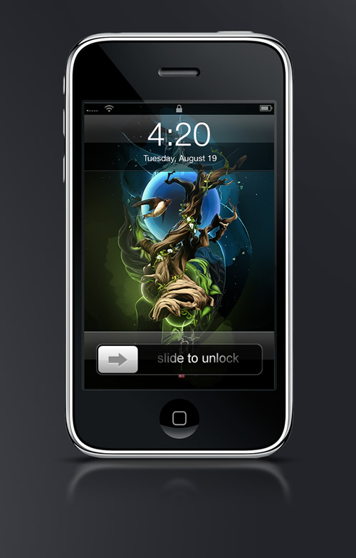 Abduzeedo's iPhone wallpaper of the week by Theo Aartsma