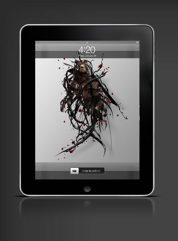 Abduzeedo's iPad wallpaper of the week by  Justin Maller