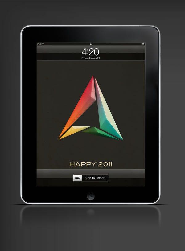 Abduzeedo's iPad wallpaper of the week - Happy 2011