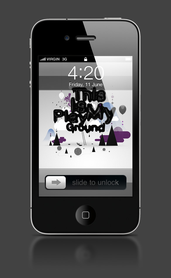 Abduzeedo's iPhone wallpaper of the week by David Mascha