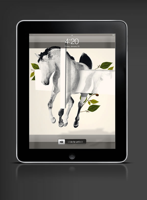 Abduzeedo's iPad wallpaper of the week by Takeshi