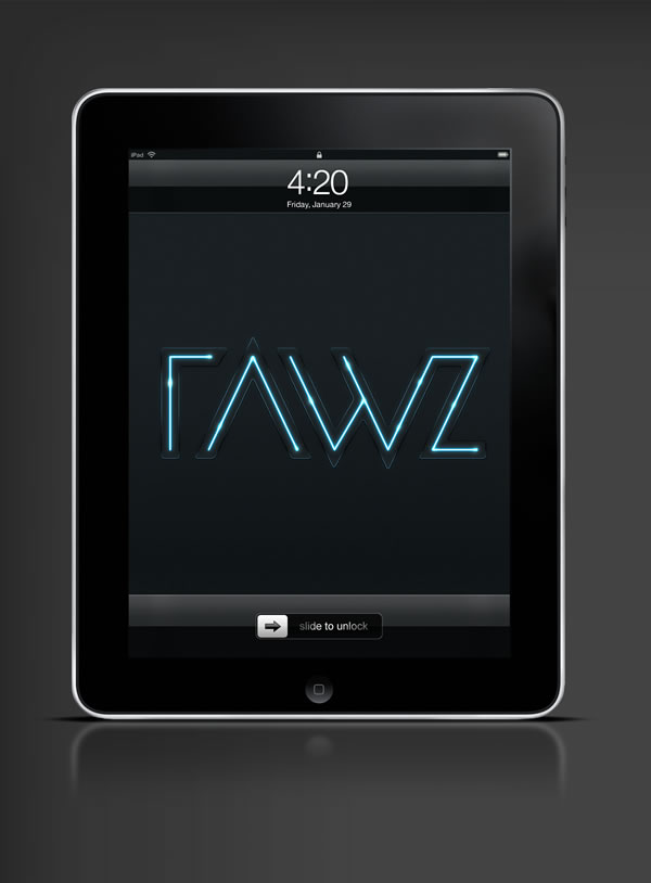 Abduzeedo's iPad wallpaper of the week by Rawz