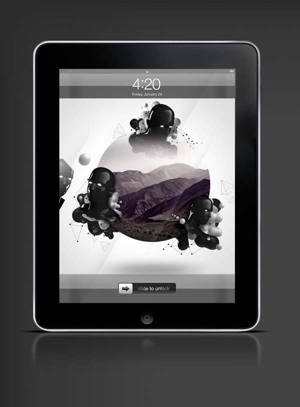 Abduzeedo's iPad wallpaper of the week by LeRoi3