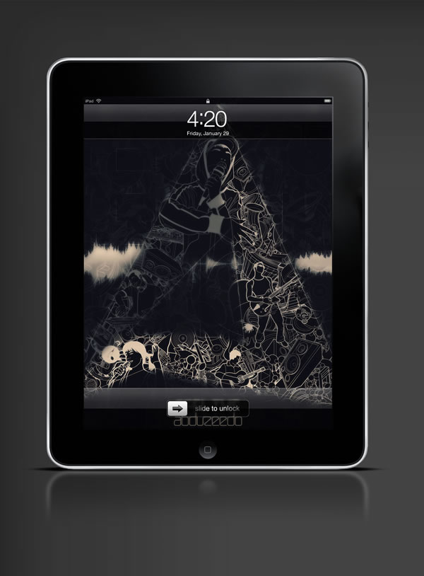 Abduzeedo's iPad wallpaper of the week by Guilherme Marconi