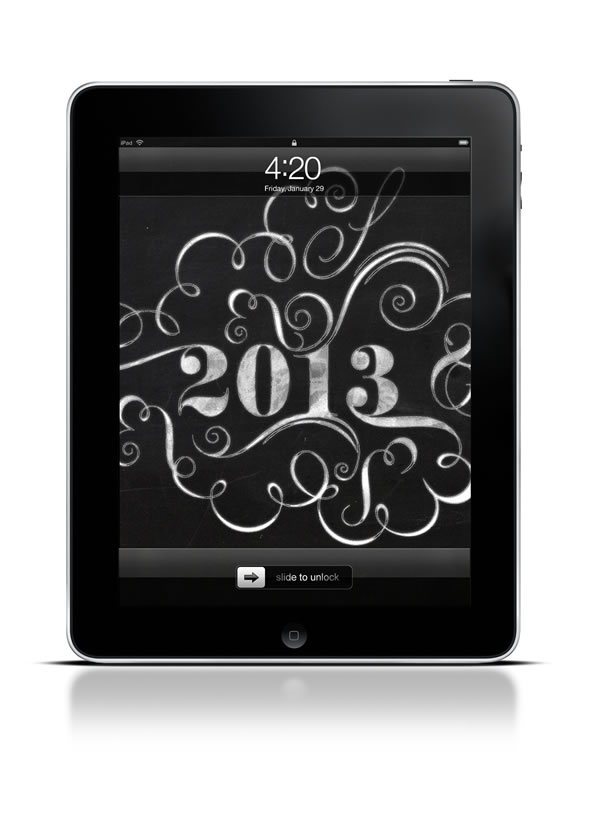 Abduzeedo's iPad wallpaper of the week - Happy 2013