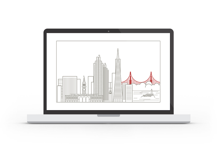 Abduzeedo's wallpaper of the week - San Francisco Skyline