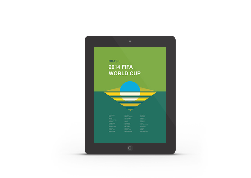 Abduzeedo's iPad wallpaper of the week - 2014 FIFA World Cup