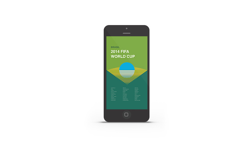 Abduzeedo's iPhone wallpaper of the week - 2014 FIFA World Cup