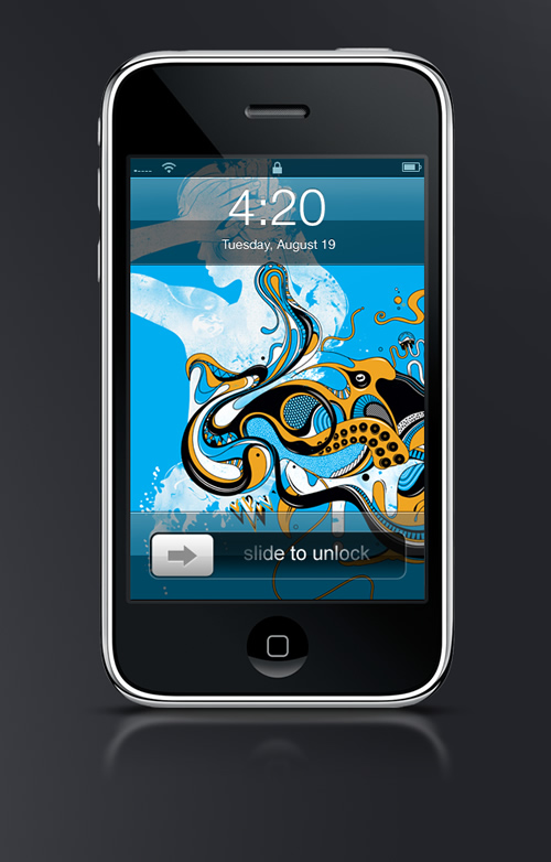 Abduzeedo's iPhone wallpaper of the week by Ginger Monkey