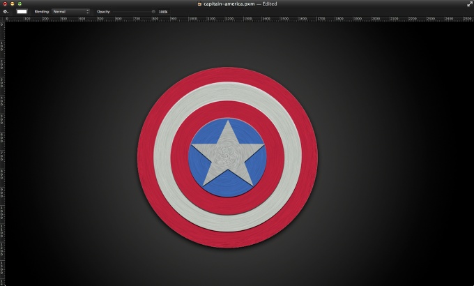 Captain America Shield in Pixelmator