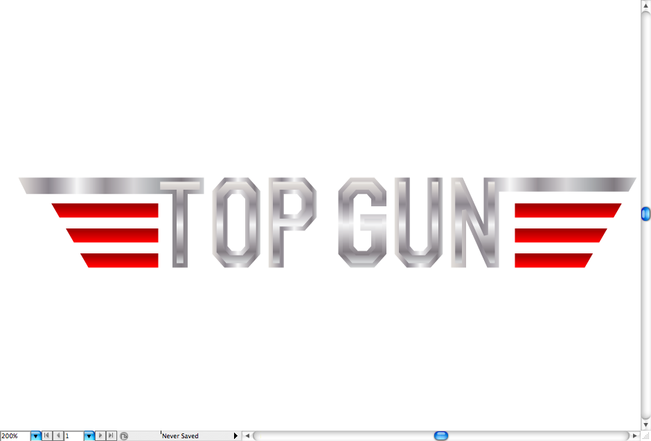 Create a Top Gun Badge on Illustrator